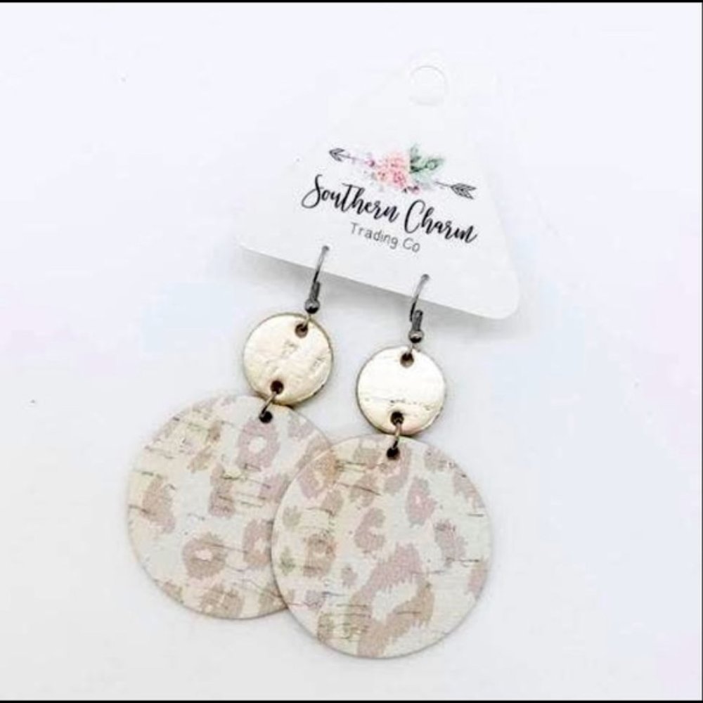 Platinum & Nude Leopard Piggyback Corkies